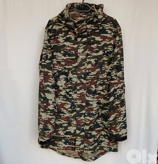 New Without Tags Addict Camouflage Hunting Jacket Hooded Coat Mens L 0