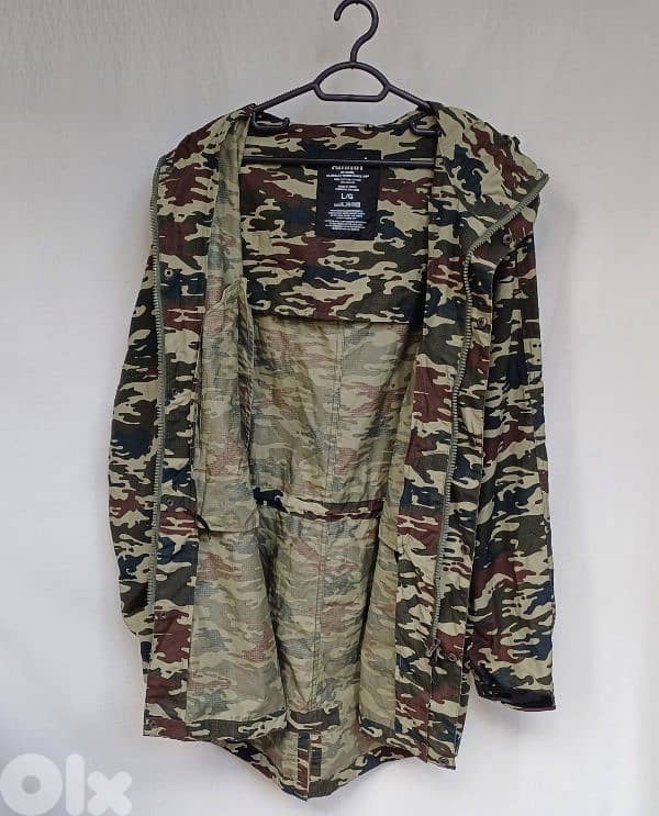 New Without Tags Addict Camouflage Hunting Jacket Hooded Coat Mens L 3