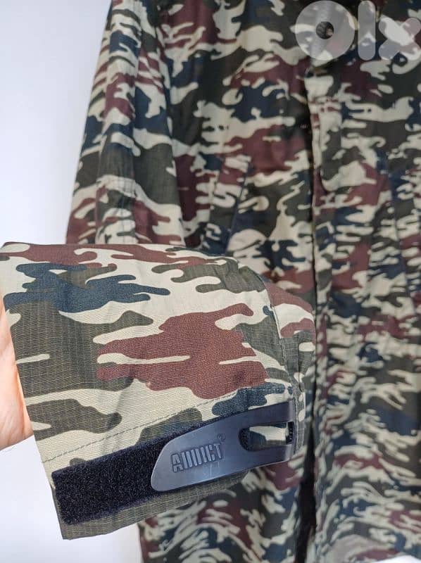 New Without Tags Addict Camouflage Hunting Jacket Hooded Coat Mens L 8