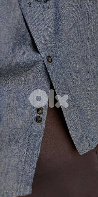 Diesel Black Gold 100% Cotton Button-Up Shirt Size Mens 48 5