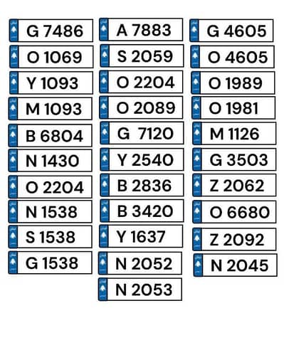all types of number plates