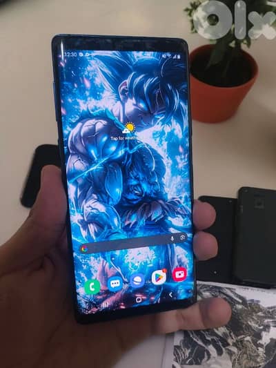 galaxy note 9  هاتف كسر بالشاشة معالج سناب دراحون