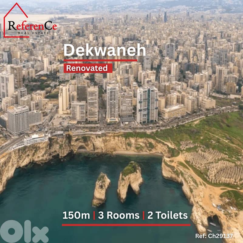 Renovated Apartment in Dekwaneh for rent شقة للايجار  في الدكوانة 0