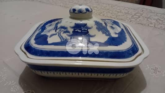 Blue and white vintage decorative