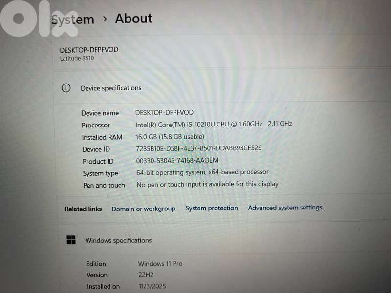 dell latitude 3510 i5 10 gen 3