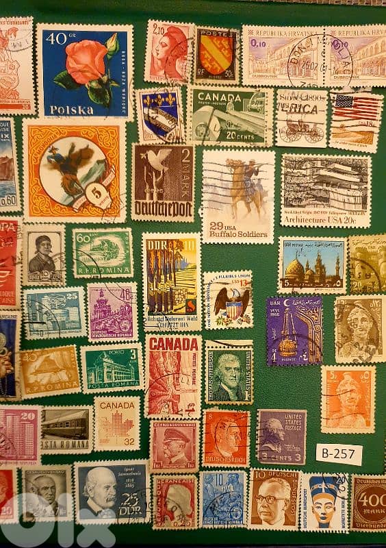 world old 60+ stamps since 1940's Lot# B-257 2