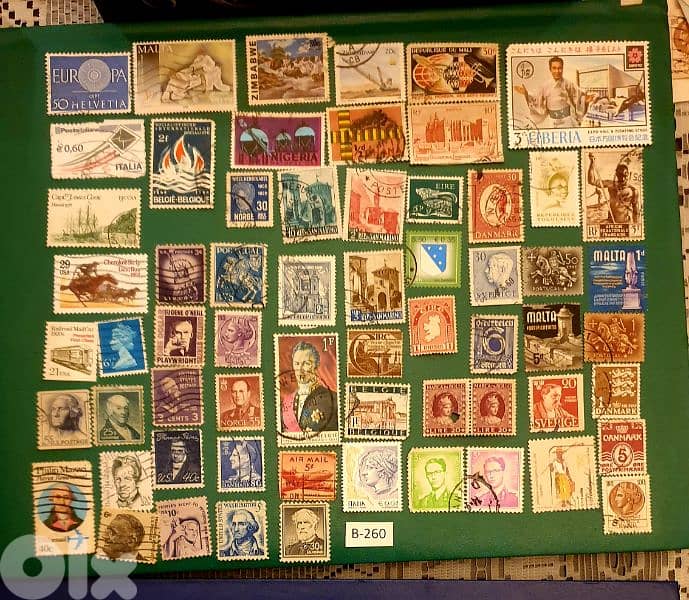 world old 60+ stamps since 1950's Lot# B-260 1