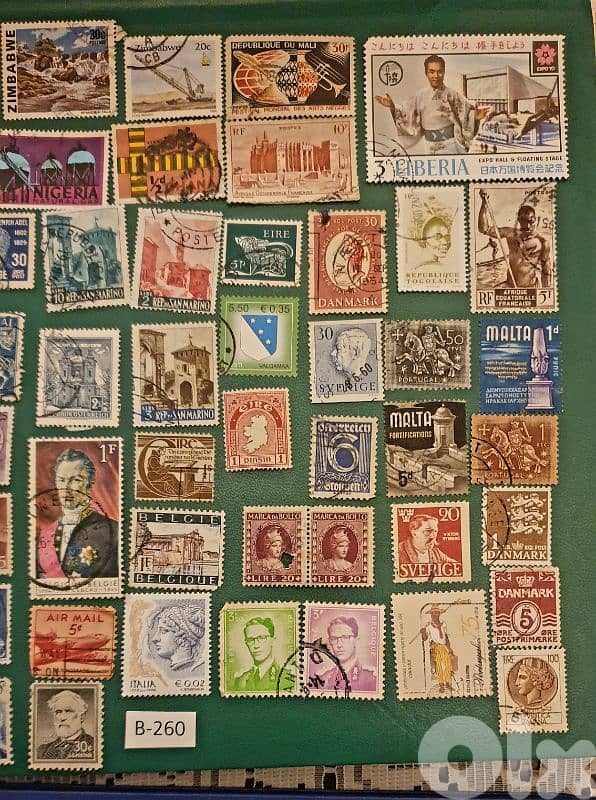 world old 60+ stamps since 1950's Lot# B-260 2