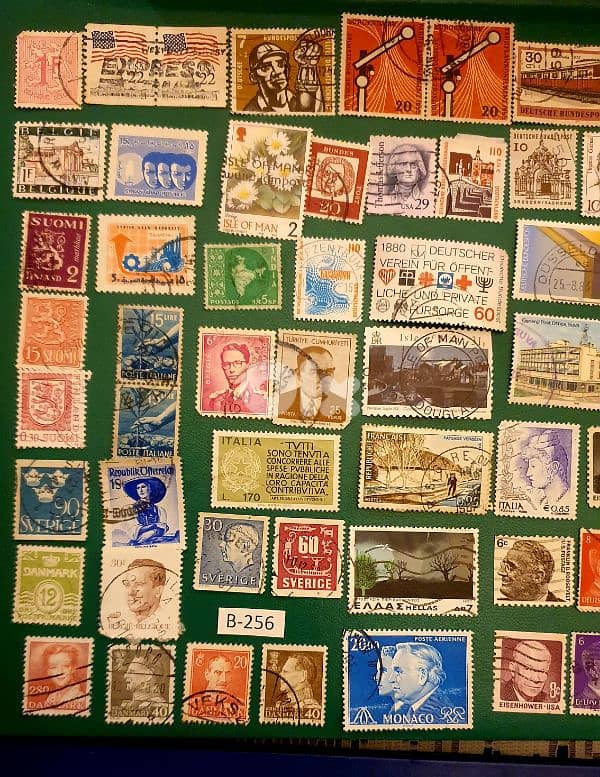 world old 60+ stamps since 1940's Lot# B-256 1