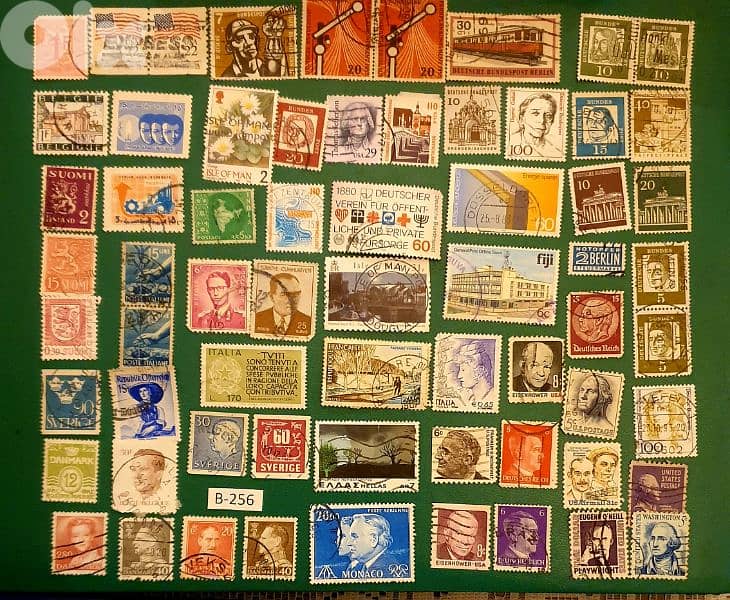 world old 60+ stamps since 1940's Lot# B-256 2