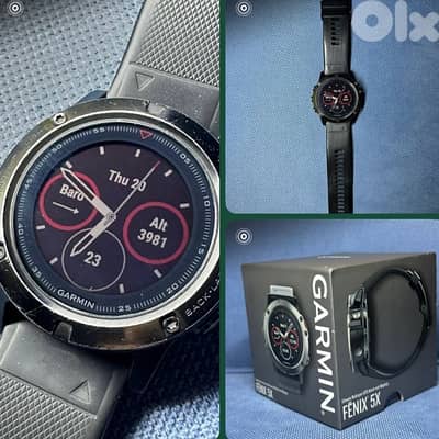 Garmin Fenix 5X Sapphire – Like New GPS Multisport Smart Watch