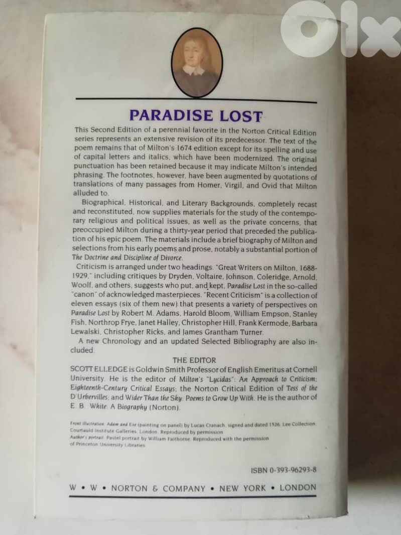 Paradise Lost: An Authoritative Text, Backgrounds and Sources, Critici 2