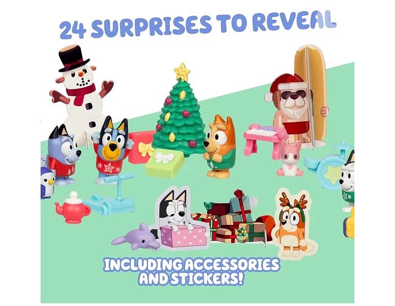 Bluey Mini Figures 2025 Christmas Advent Calendar 1