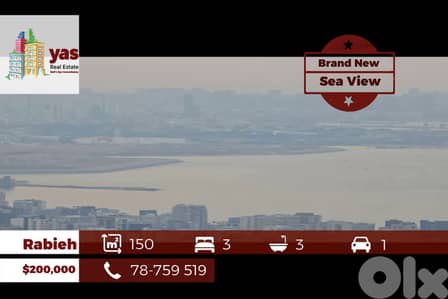 Rabieh 150m2 | Brand New | Open Sea | Prime Location | OH
