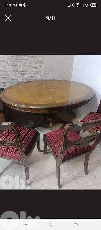 طاولة مع كراسي خشب زين ا 1