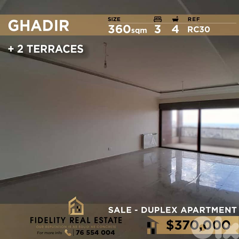 Apartment duplex for sale in Ghadir RC30 شقة دوبلكس للبيع في غدير 0