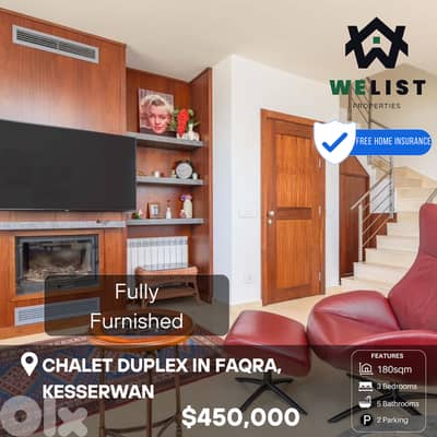 Chalet Duplex for sale in Faqra شاليه دوبلاكس للبيع في منطقة فقرا