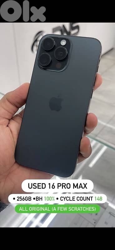 iphone 16 pro max 256G. BH 100% 0