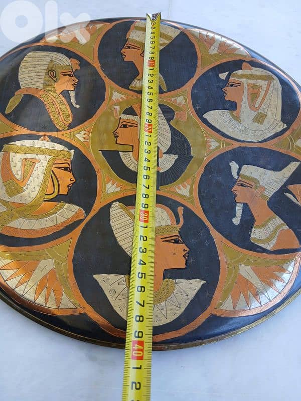 صينية فرعونية نحاس 40 سم 2