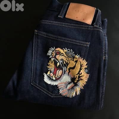 Gucci Tiger Denim Jeans