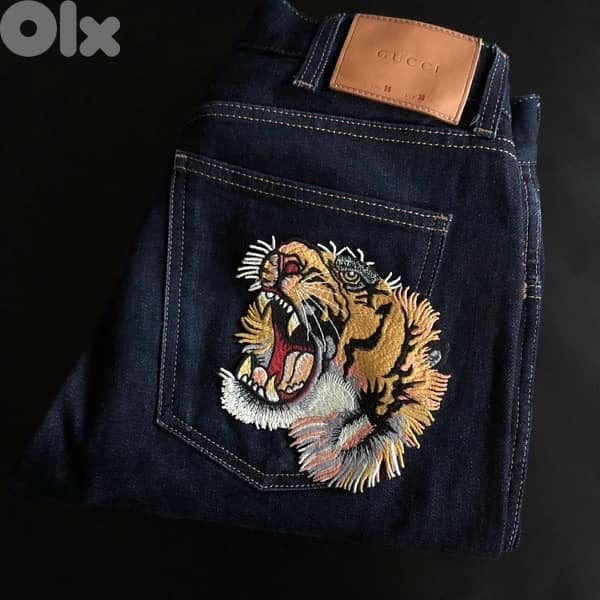 Gucci Tiger Denim Jeans 0