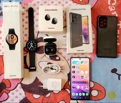 Samsung A73 5g original & Samsung buds 2 & Samsung watch 4