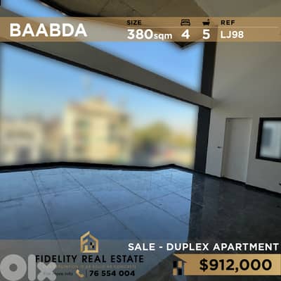 Apartment duplex for sale in Baabda LJ98 شقة دوبلكس للبيع في بعبد