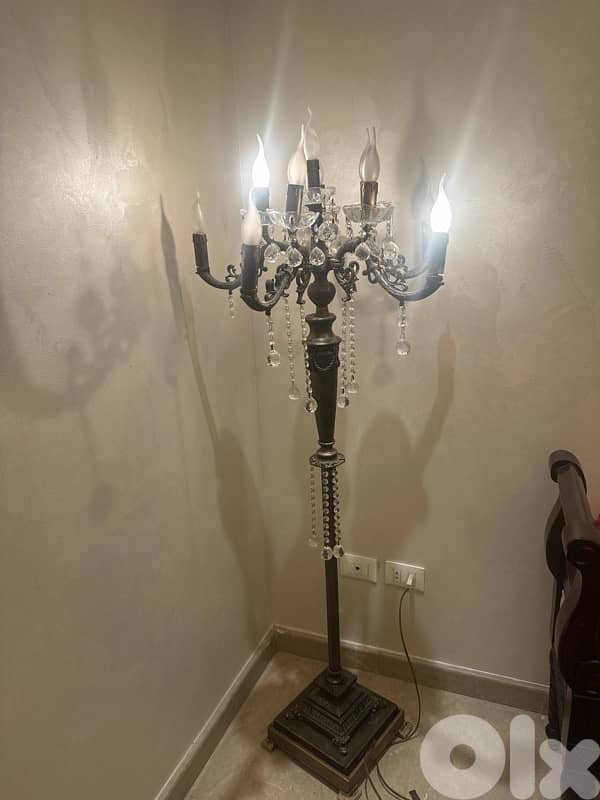 Corner Fancy crystal Light stand 0