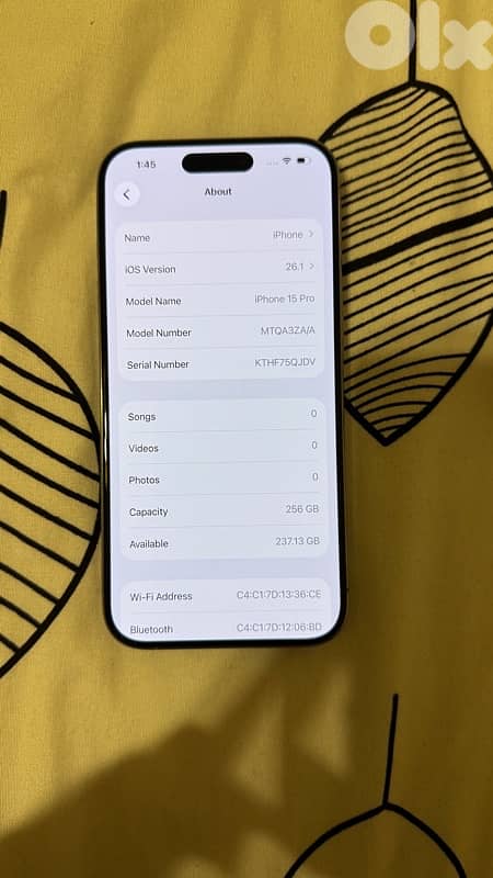 Iphone 15 pro 256gb natural titanium 5