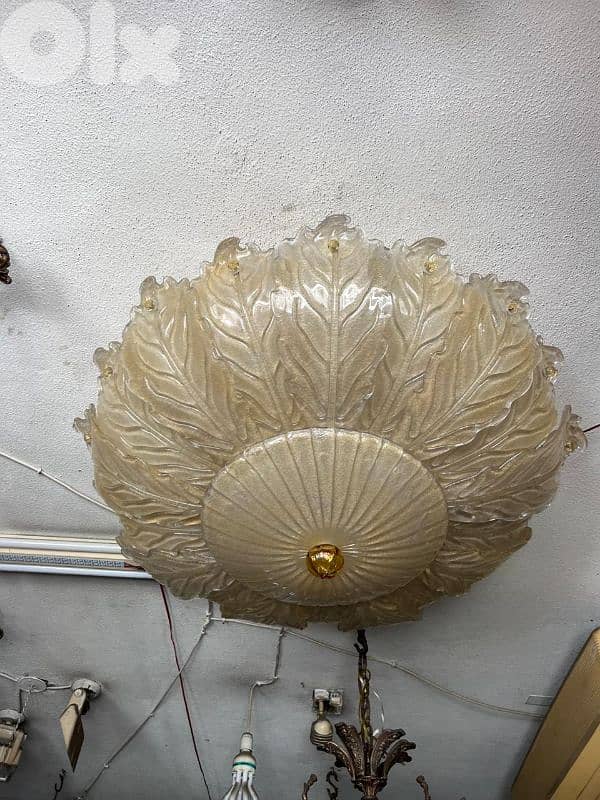 vintage lustre plafoniere murano italy 1970 's ثرية بلفنير مورانو 0