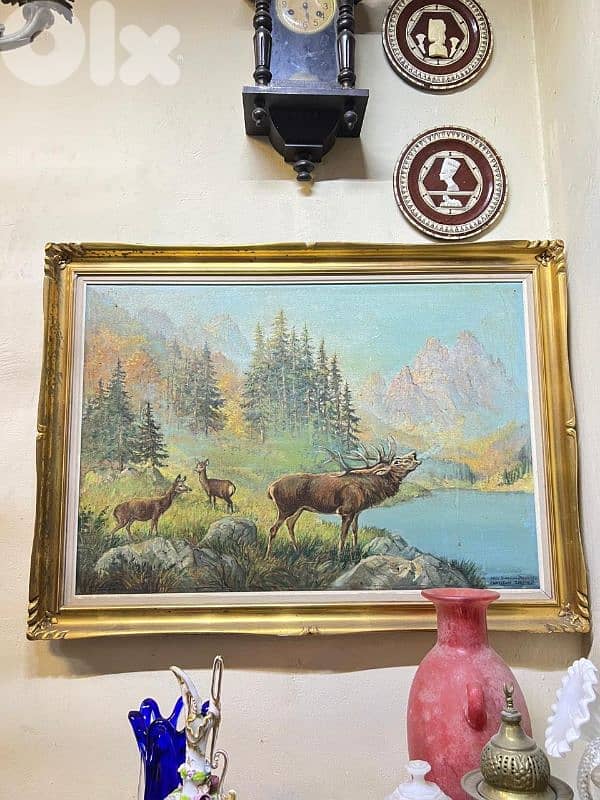 French tableau Christian ziebold signee تابلو لوحة فرنسية ممضية اصلية 1