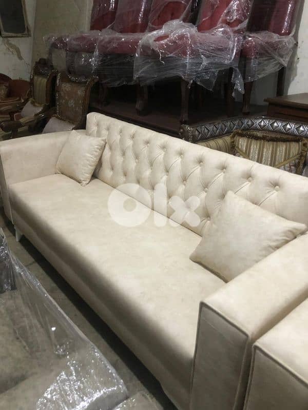 طقم كنبايات شغل توصاية خشب شوح اسفنج إكسترا جديد 0