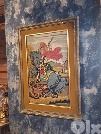 vintage aubisson handmade tablue