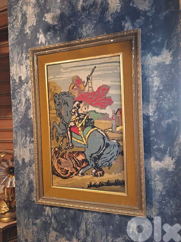 vintage aubisson handmade tablue 0