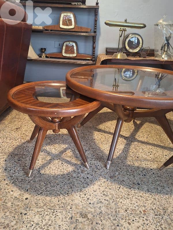 set of 3 tables 1950 1