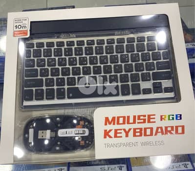 MOUSE RGB KEYBOARD TRANSPARENT WIRELESS