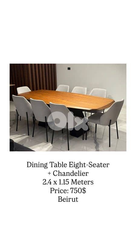 Dining Table + Chandelier 0