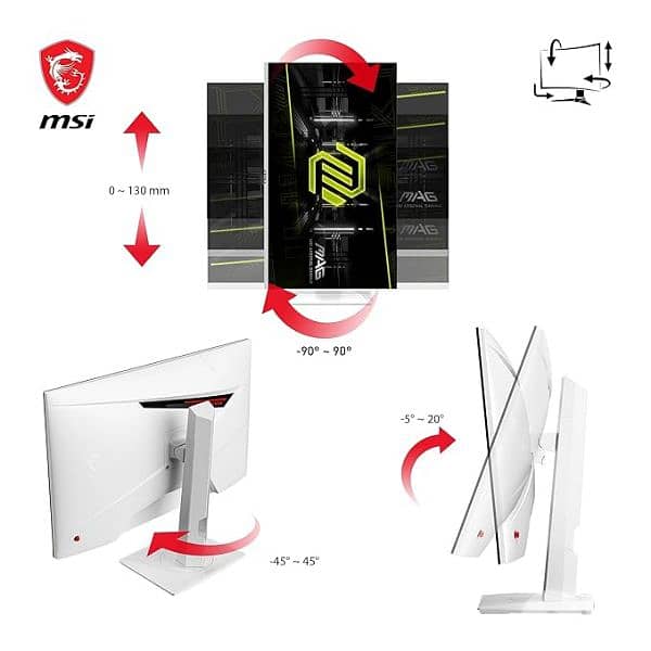 MSI MAG 274QRF-W White Gaming Monitor (1440p 180hz) 2