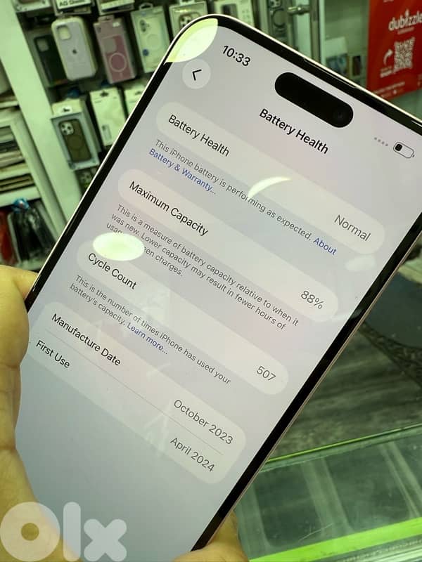 15 plus 128g pink color used and clean 2