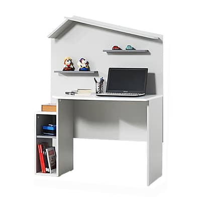 Wooden Kids Study Desk Grey & White - مكتب دراسة خشبي للأطفال