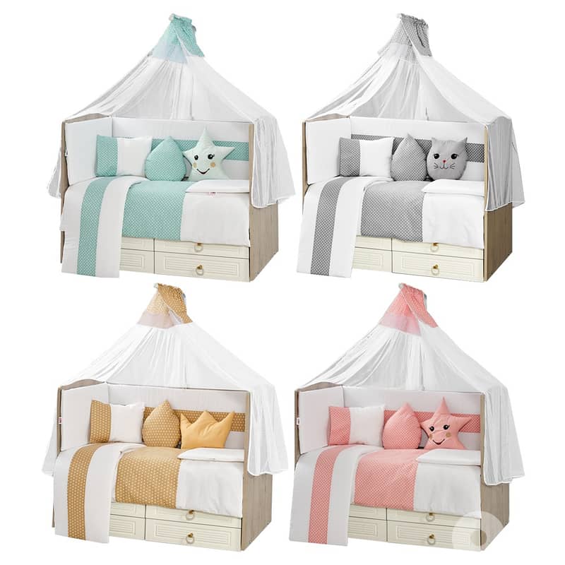 Aras Bebe Baby Bedding Full Set For Baby Bed- طقم فرش كامل لسرير الطفل 0