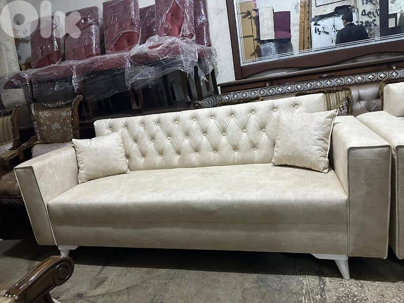 طقم كنبايات جديد خشب شوح اسفنج إكسترا 4