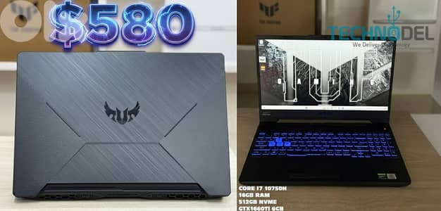 Asus tuf 10th gen i7 GTX1660Ti Gaming laptop