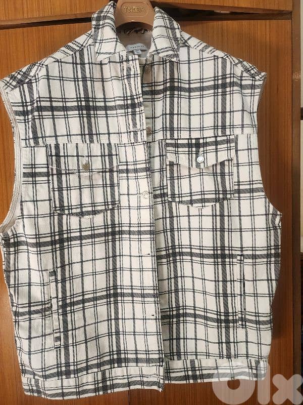 Topshop oversized vest gilet 38 جيليه 0