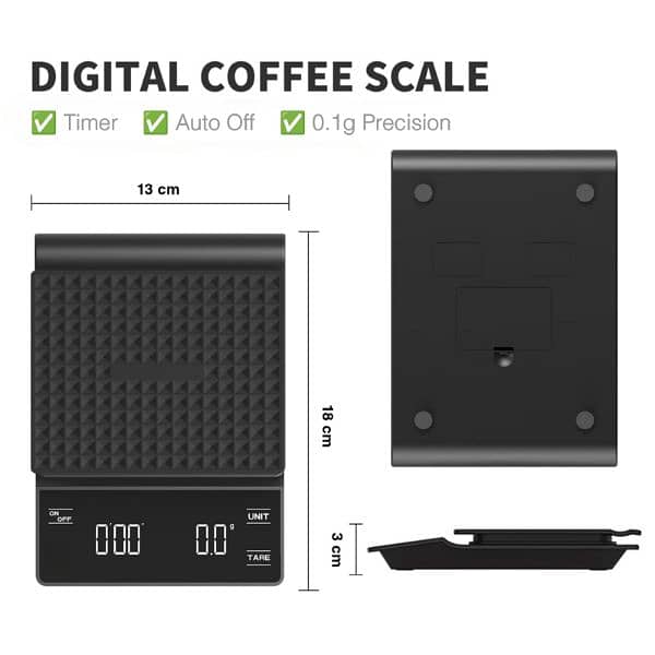 Digital Kitchen / Coffee Scale with Timer ميزان قهوة ومطبخ 2