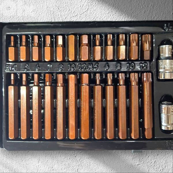 طقم رؤوس طرابیش مسدس ومنجم 1