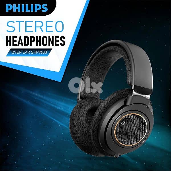 PHILIPS Over The Ear Studio Open Back Headphones – SHP9600 0