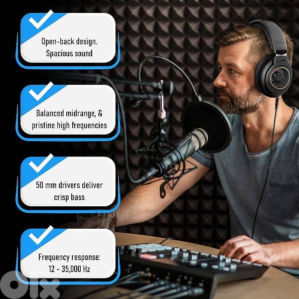 PHILIPS Over The Ear Studio Open Back Headphones – SHP9600 2