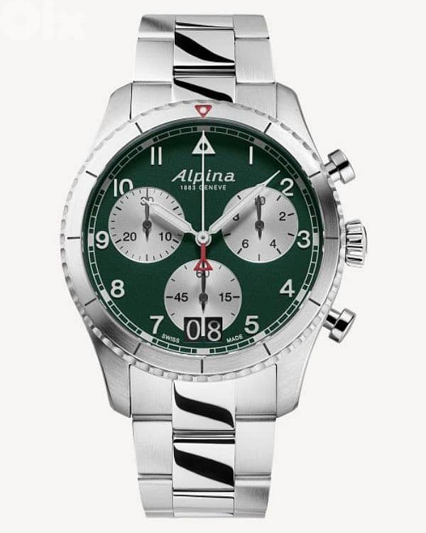 Alpina Startimer Pilot Quartz Chronograph Men's Watch AL-372GRS4S26B 0