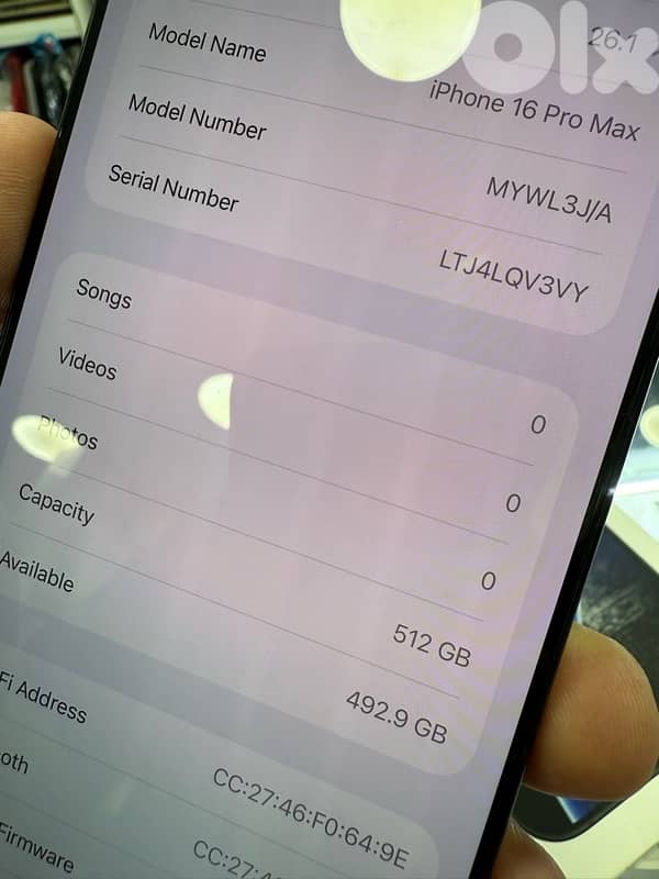 16 pro max 512g black like new 0 acratch 4